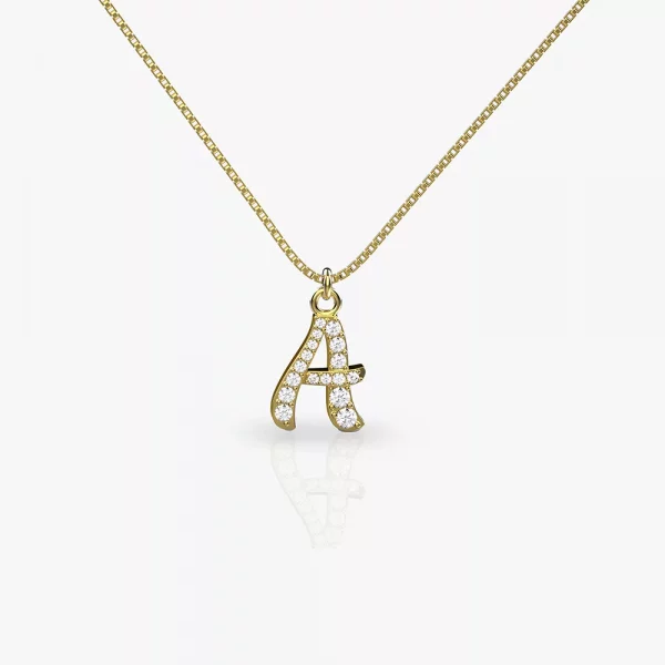The Initial Pendant with Diamonds