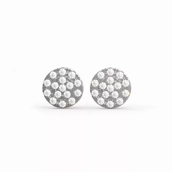Aligned Periwinkles Diamond Stud Earrings