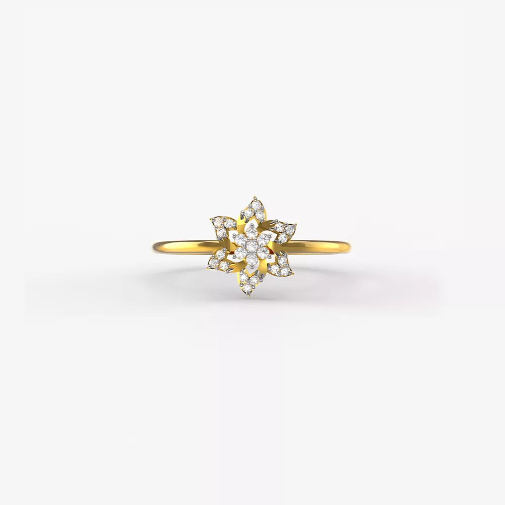 Golden Day Diamond Daisy Ring