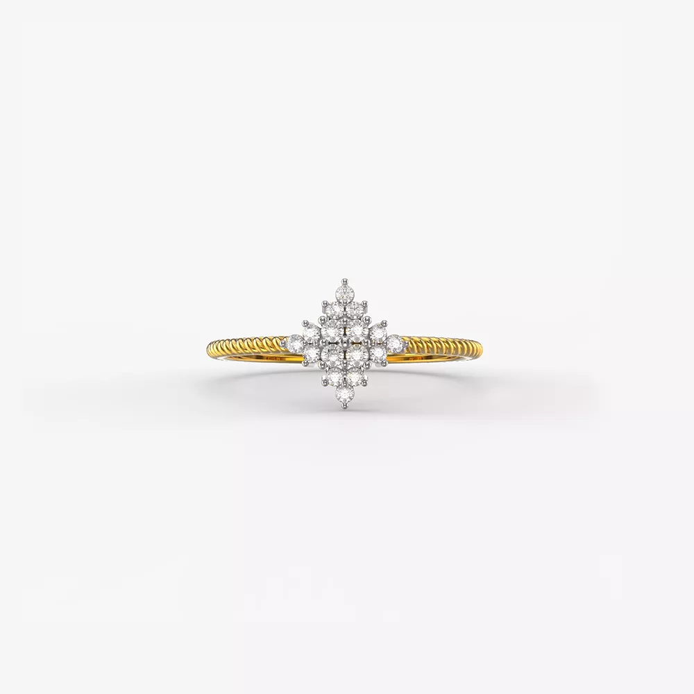 Gold petals Diamond Ring