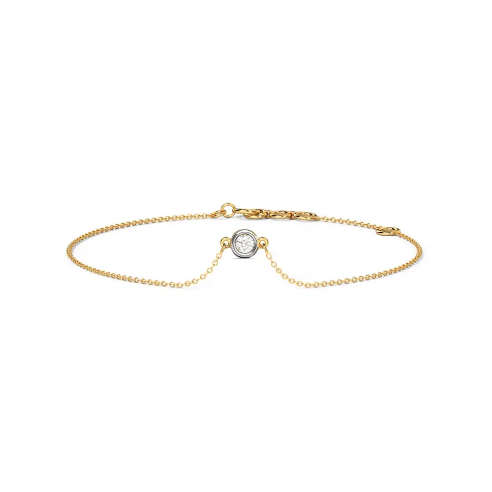 Modern Mary solitaire Diamond Bracelet - 14k