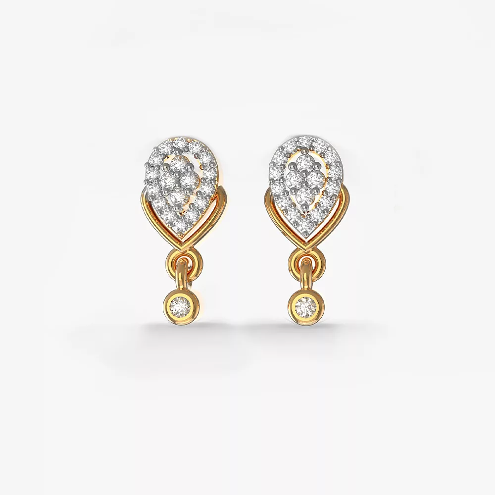 Glorious Pansy diamond stud earrings