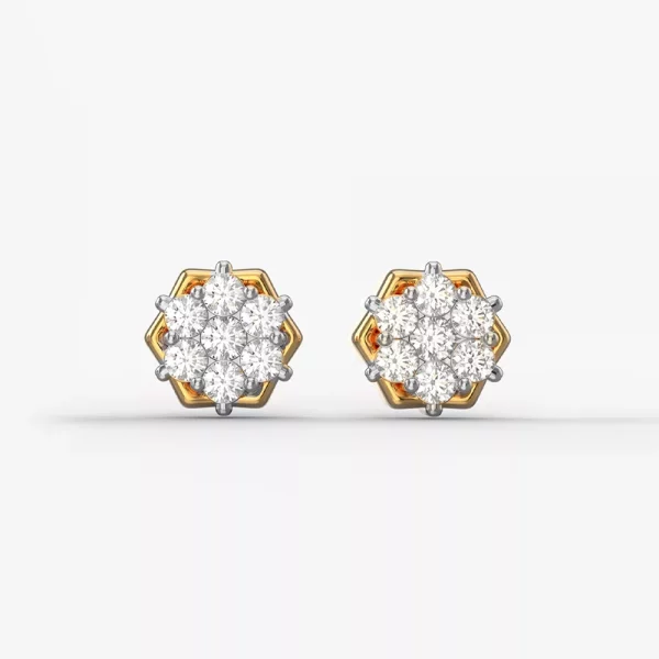 Pot Marigold diamond stud earrings