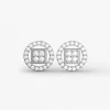 White Gold Rhombus in ring diamond earrings