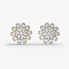 Sparkling Tuberose diamond stud earrings