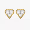 Heart of Snowflakes diamond stud earrings