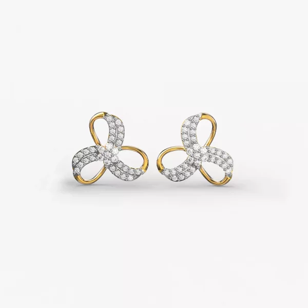 Holy Trinity diamond stud earrings