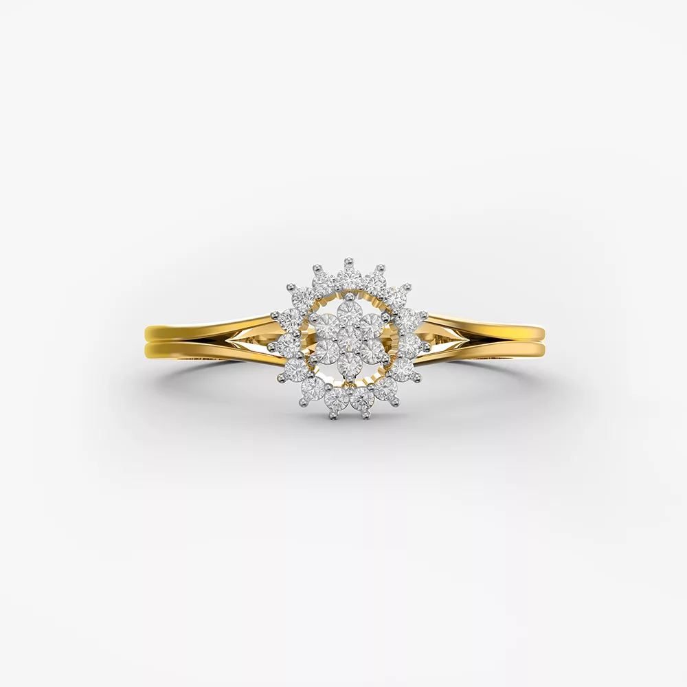 14k Chakra Diamond Ring