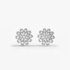 White Gold Sparkling Tuberose diamond stud earrings
