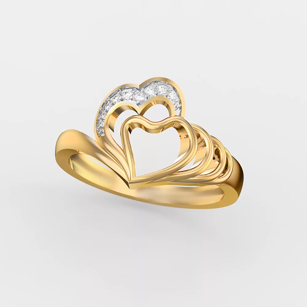 Two heart Diamond Ring