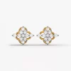 Array of Plumeria diamond stud earrings