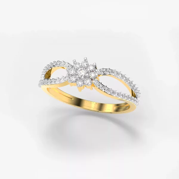 Promise flower diamond ring