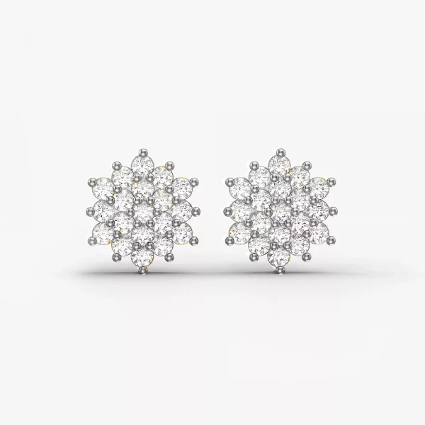 Star jasmine diamond stud earrings