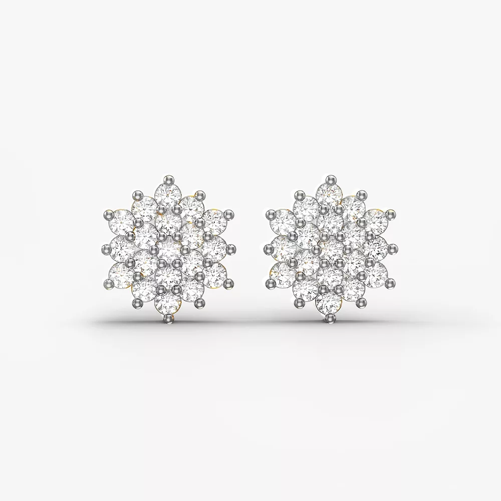 Star jasmine diamond stud earrings