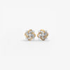 Golden bundle diamond earring