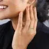Sparkling petals diamond ring
