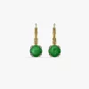 Round emerald drop earring
