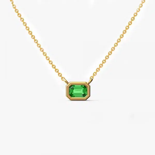 Forever emerald gemstone pendant necklace