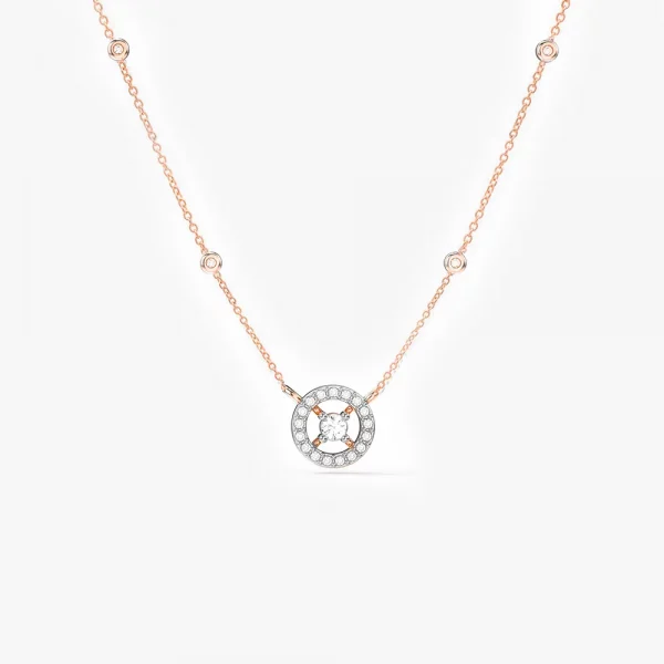 Rose Gold Enchanted Rosa Diamond Pendant Necklace