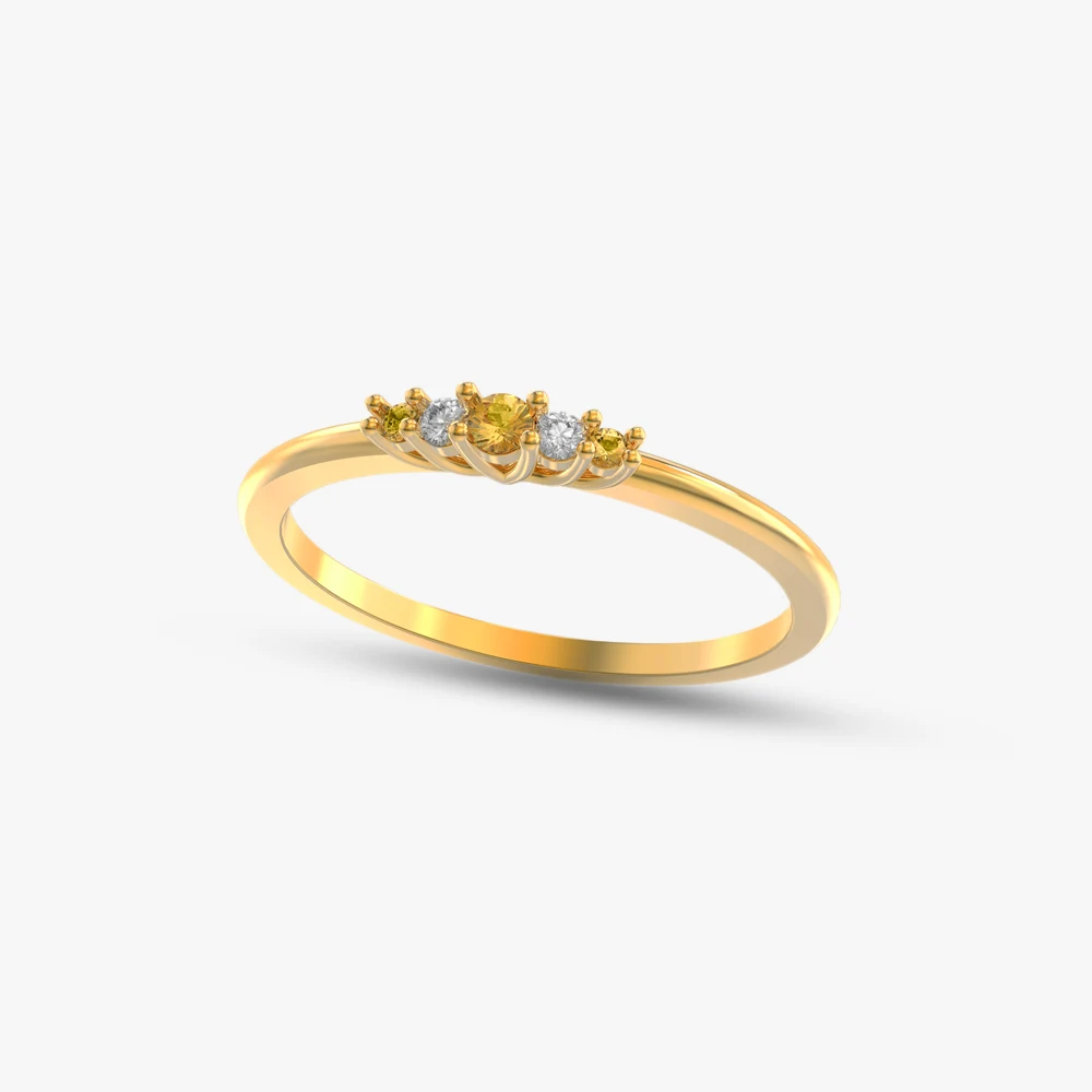 Icy yellow sapphire gemstone ring