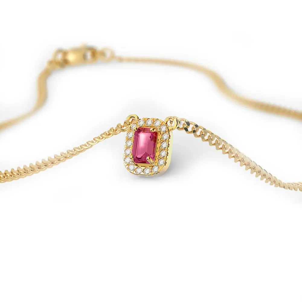 Royal ruby and diamond pendant necklace