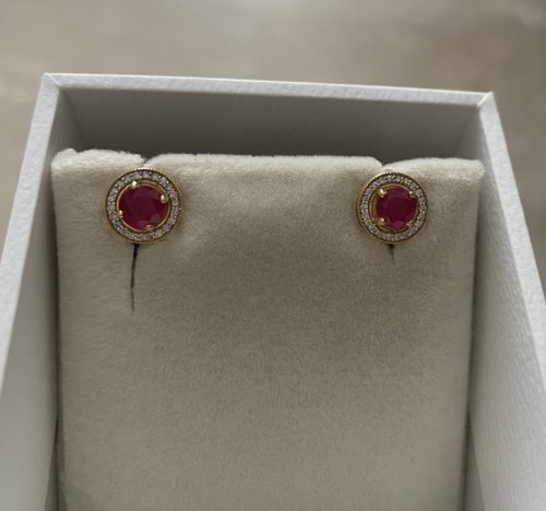 Ruby and diamond round earring photo review