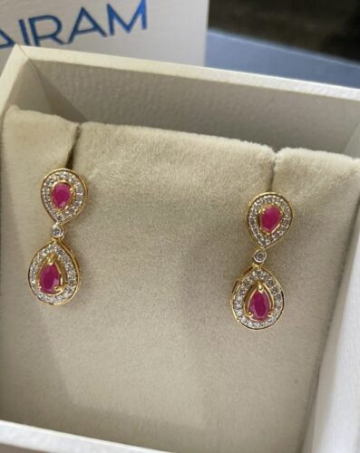 Dazzle ruby and diamond earring photo review