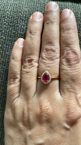 Peace Red Ruby Diamond Ring photo review